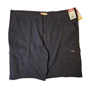 Wrangler Size 46 Relaxed Fit Black Cargo Shorts NWT